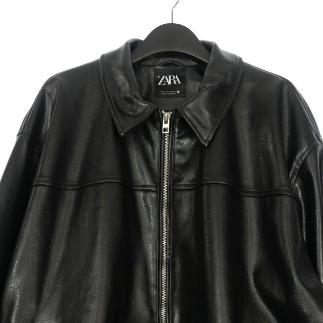 ZARA（ザラ） フェイクレザー ボンバージャケット ブルゾン 長袖 L