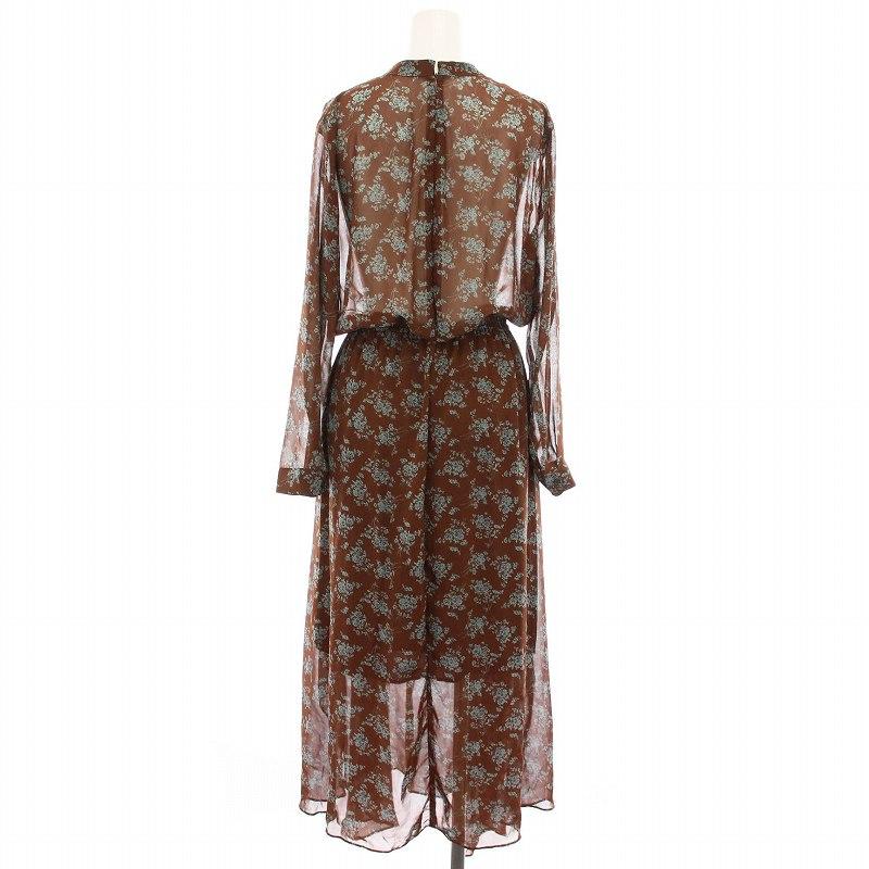 アメリヴィンテージ Ameri VINTAGE シアー ワンピース ロング 花柄