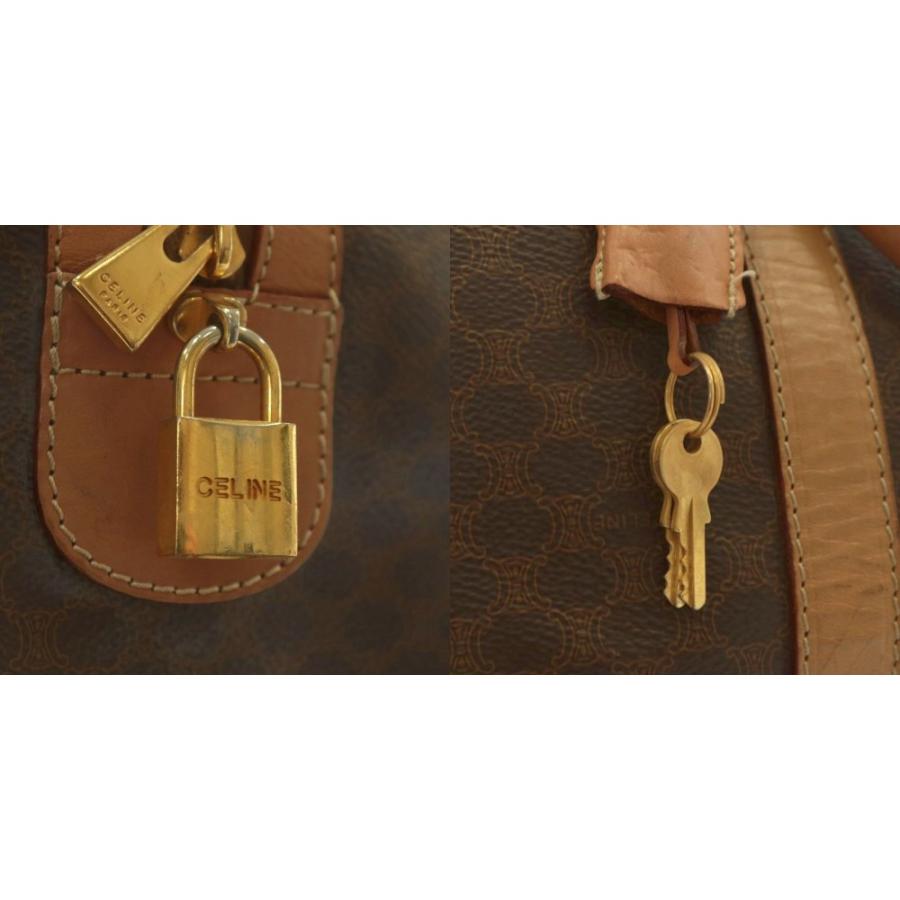 セリーヌ CELINE ボストンバッグ 旅行カバン PVC レザー マカダム柄 総