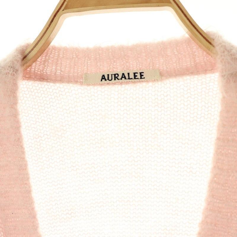 オーラリー AURALEE BRUSHED SUPER KID MOHAIR KNIT LONG CARDIGAN