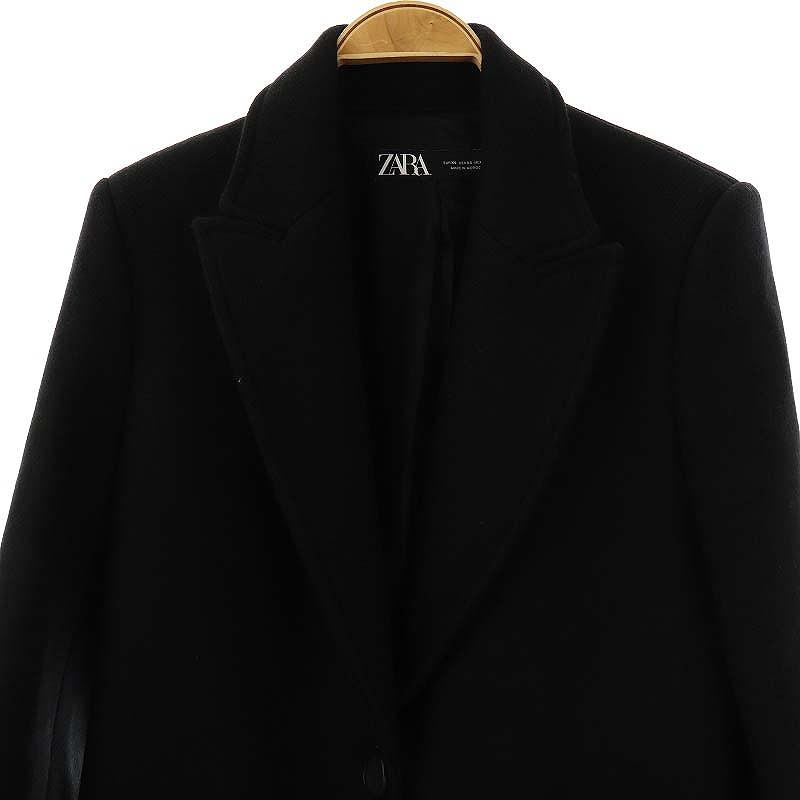 ZARA（ザラ） ロングコート チェスターコート アウター EUR XS 黒 /CX