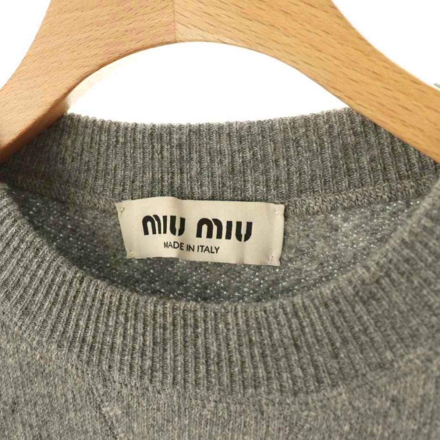 miu miu（ミュウミュウ） miumiu 23AW MML804 1XS9 ロゴ刺繍 カシミヤ