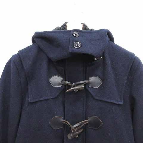 メンズビギ MEN'S BIGI ダッフルコート フード 総裏地 02 M ウール 紺
