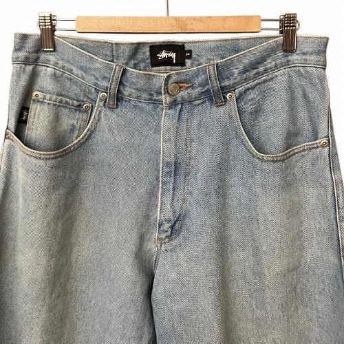 STUSSY（ステューシー） ワイド デニム パンツ ウォッシュ加工 34 L位