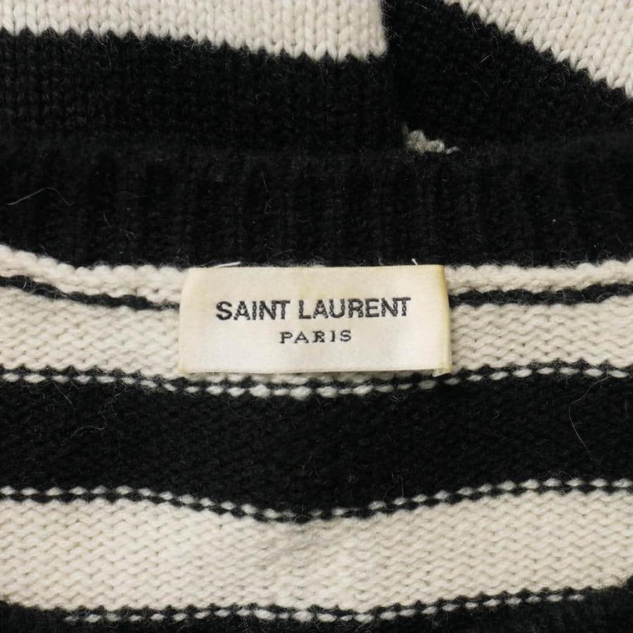 サンローラン パリ SAINT LAURENT PARIS ボーダーカシミヤニット