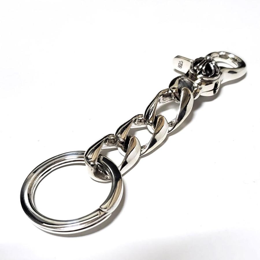 シルバー925 / キーリング フローラルクロス レバーナスカン カラビナ