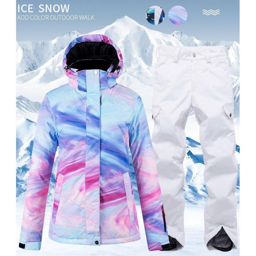 レディース スノーボードウェア スキーウェア 上下セット ジャケット