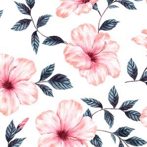 ポーセラーツ 転写紙 花柄 PINK HIBISCUS (ピンクハイビスカス