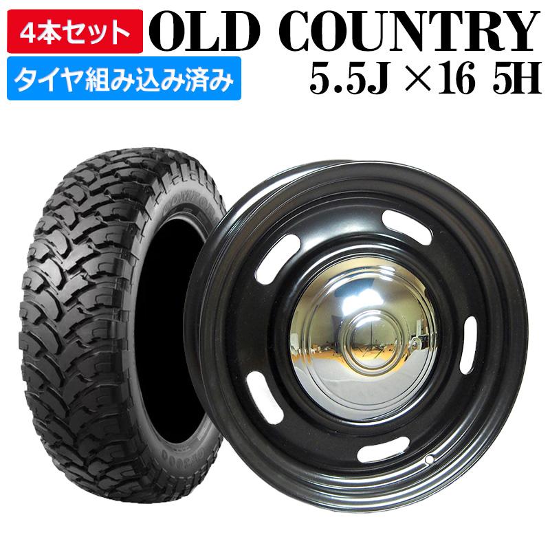 ジムニー ホイール 16インチ オールドカントリー 4本 タイヤ付き JB64