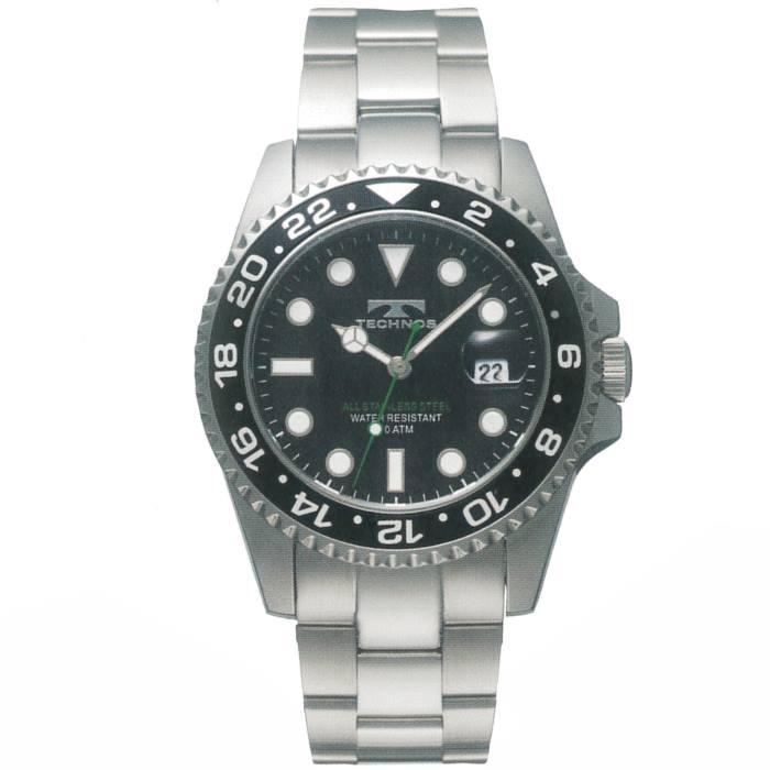TECHNOS（テクノス） 腕時計 メンズ TSM412-SB 10気圧防水 回転ベゼル