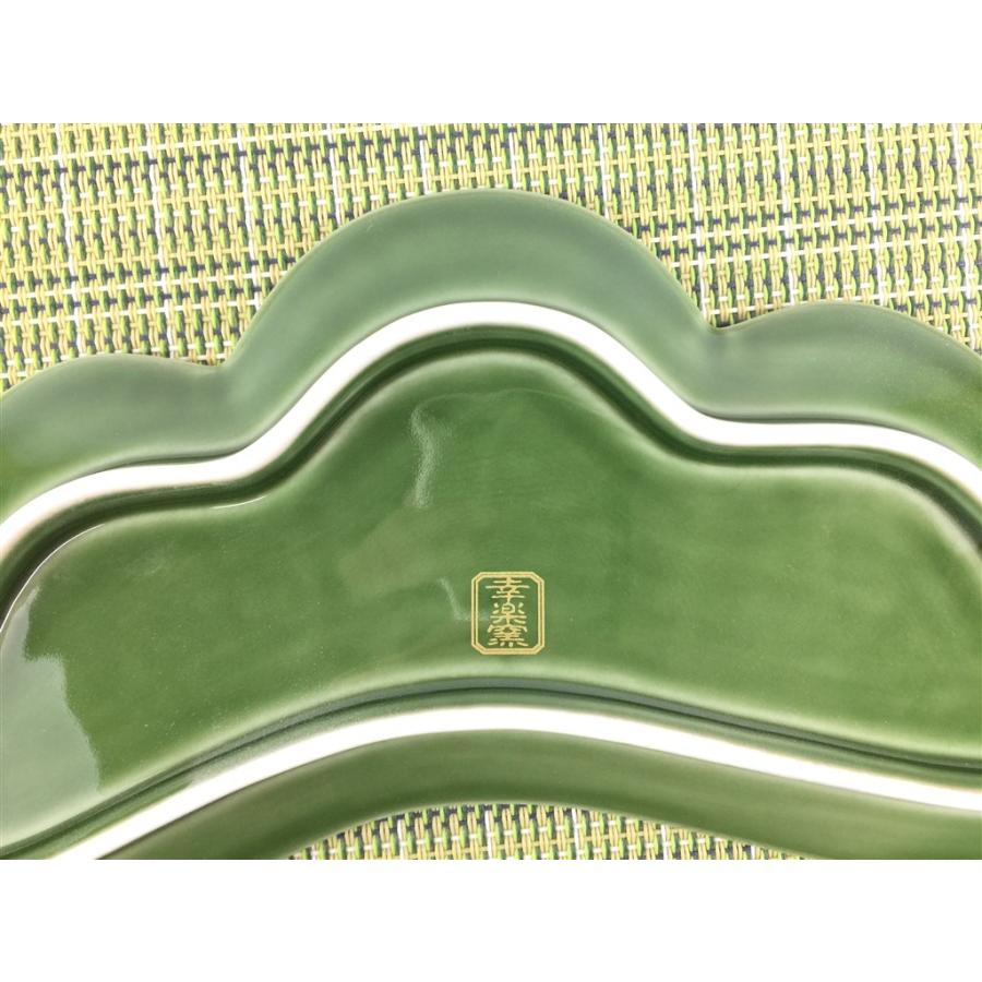 専用化粧箱入】有田焼 幸楽窯 錦金松葉形前菜皿(白(金/銀) /茶緑(金/銀