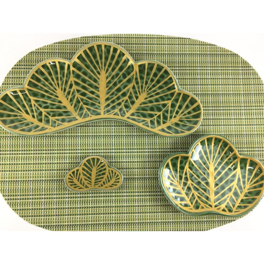 専用化粧箱入】有田焼 幸楽窯 錦金松葉形前菜皿(白(金/銀) /茶緑(金/銀