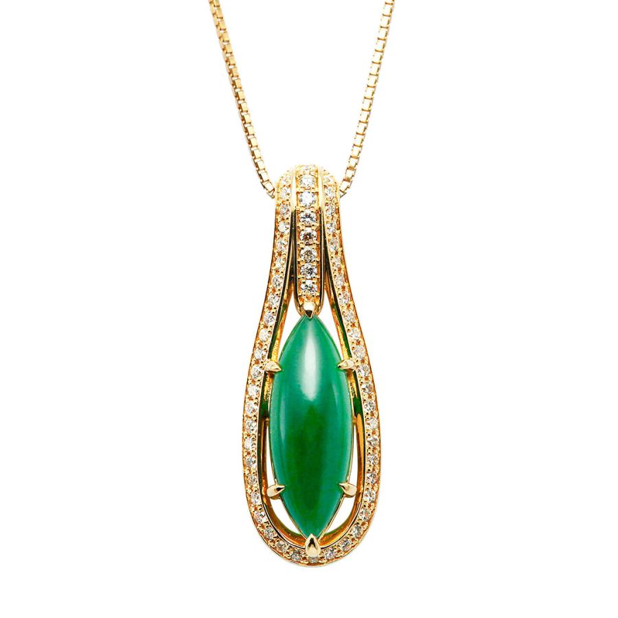 K18翡翠（ヒスイ）ペンダントネックレス : 宝寿堂 Yahoo!店 - 通販