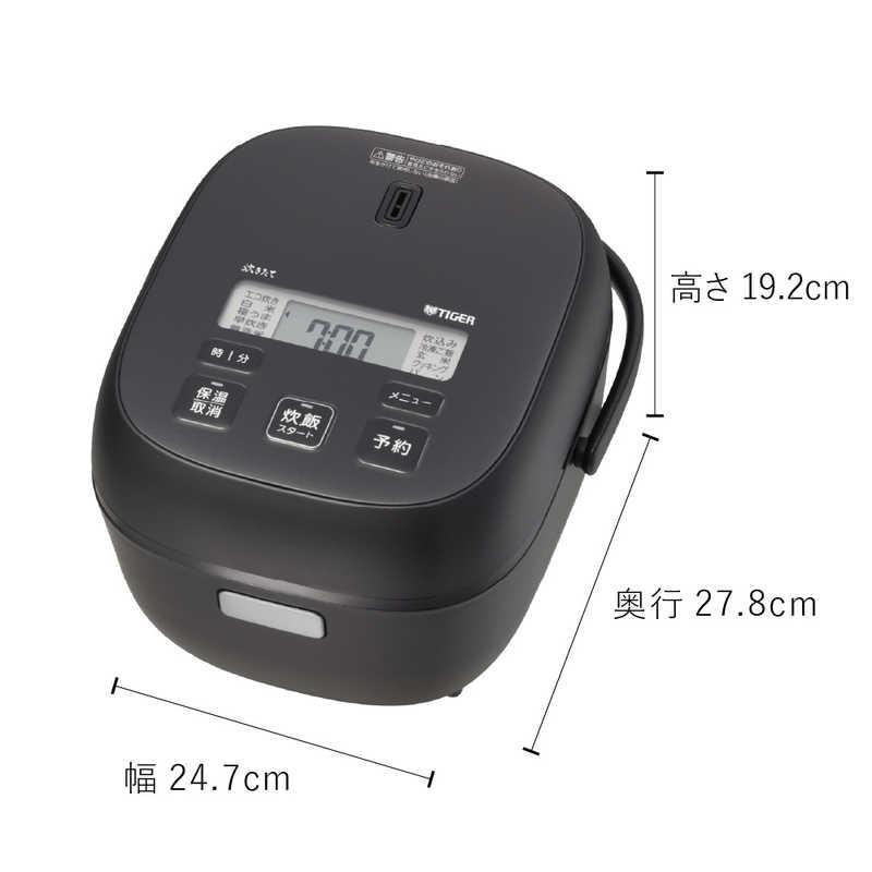 タイガー（TIGER） 炊飯器 3合 炊きたて マイコン マットブラック JBS