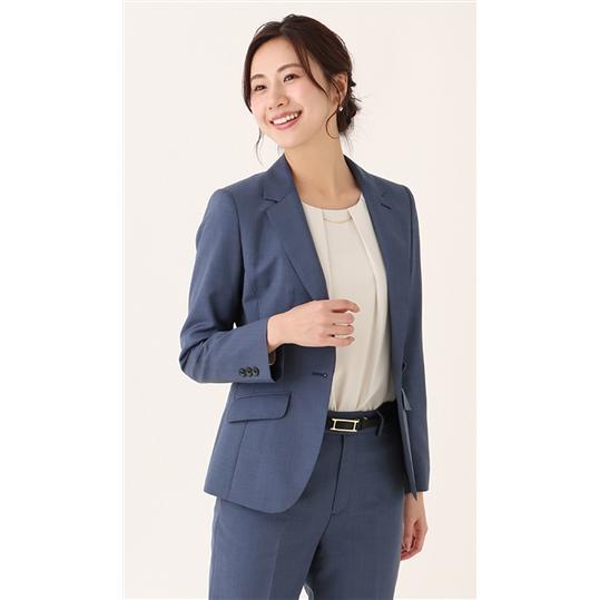AOYAMA 【洋服の青山】レディース オールシーズン用 ブルー系 1ボタン