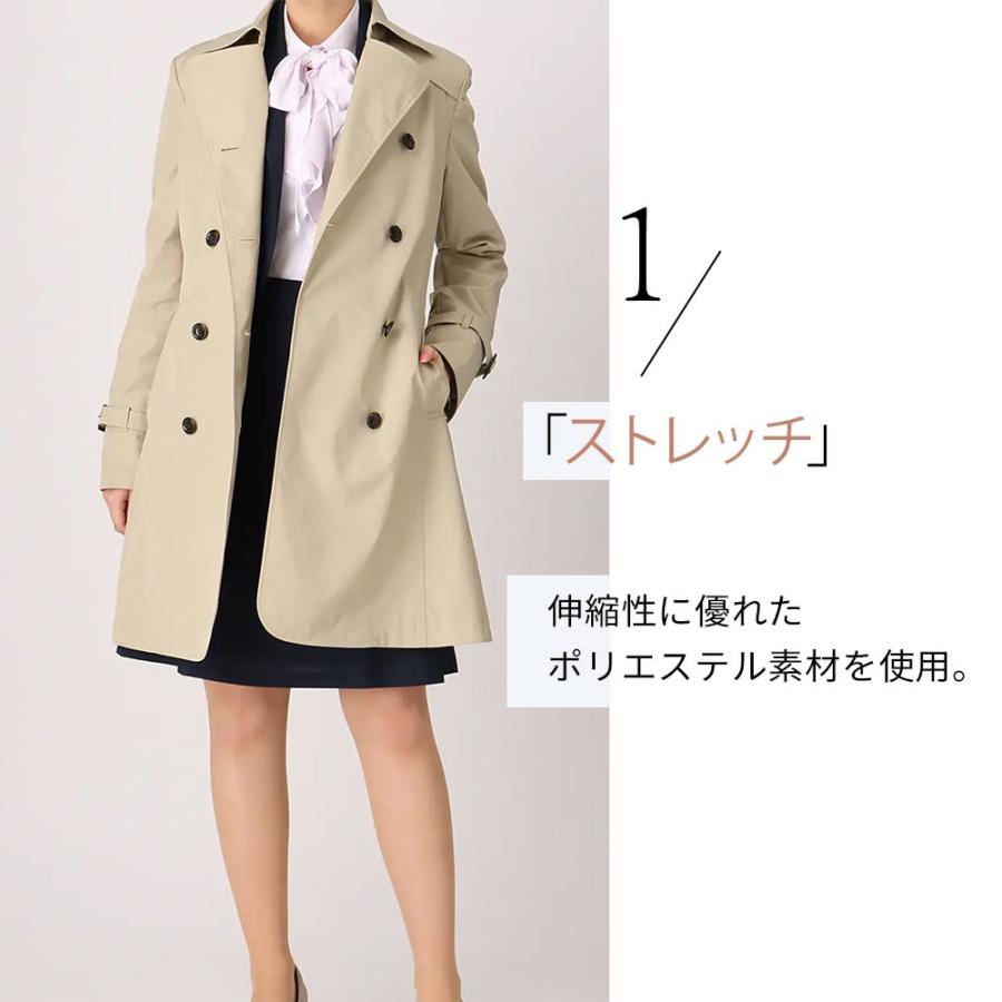 AOYAMA 【洋服の青山】ダブル トレンチコート レディース スリー