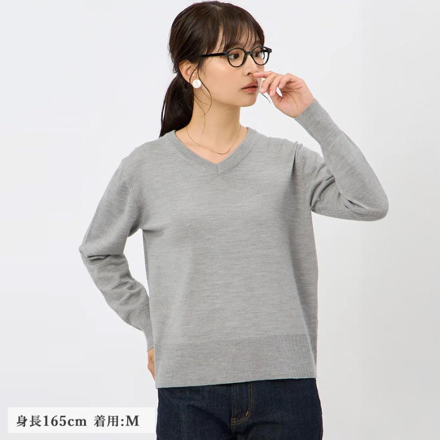 AOYAMA 【洋服の青山】洗える 毛玉になりにくい ニット 長袖