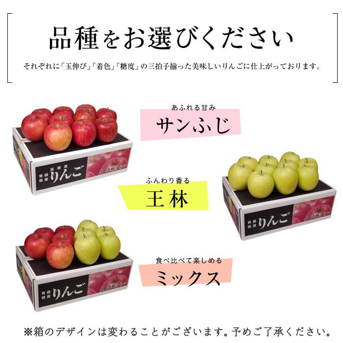 りんご サンふじ 王林 MIX 青森県産 特A 約3kg 9〜12玉 爆買 : 産直