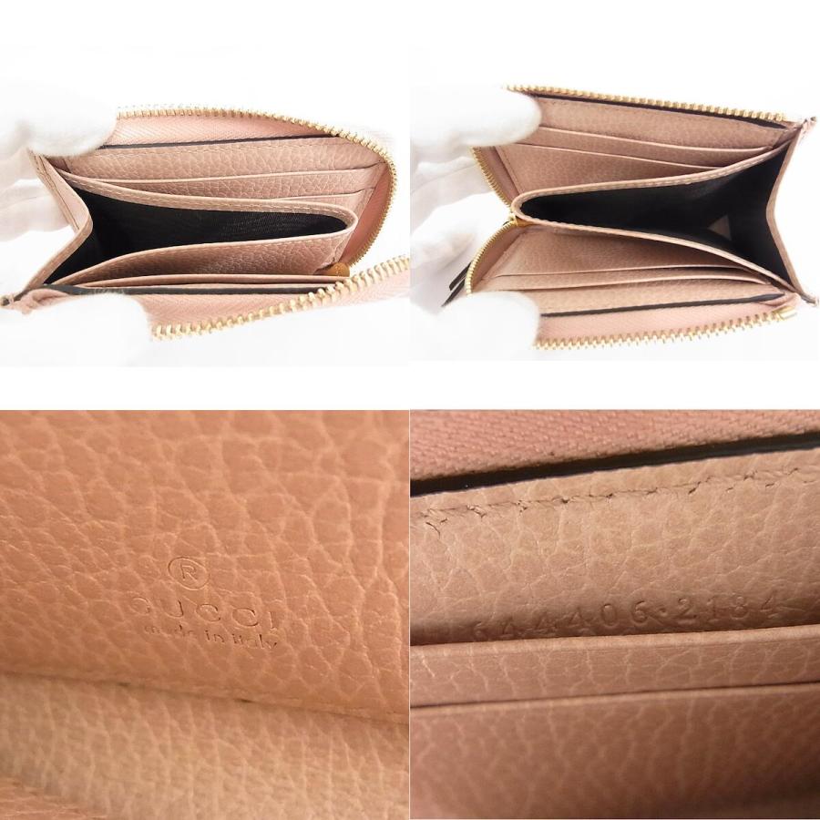 GUCCI（グッチ） コンパクト財布 ピンク コインケース L字ファスナー