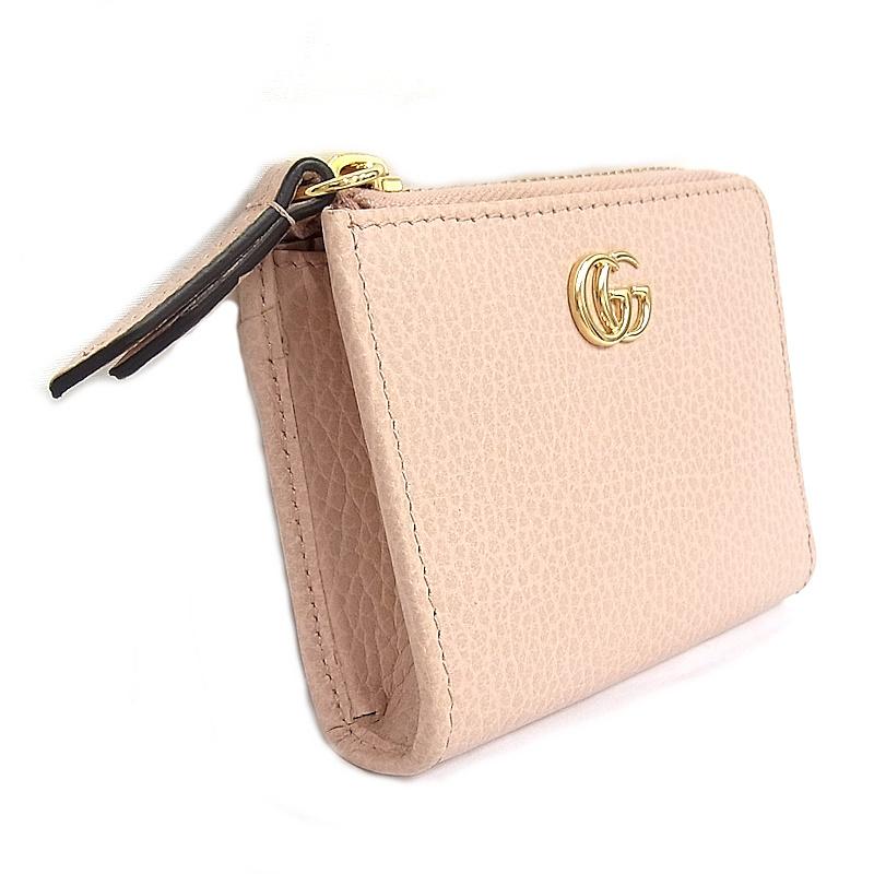 GUCCI（グッチ） コンパクト財布 ピンク コインケース L字ファスナー