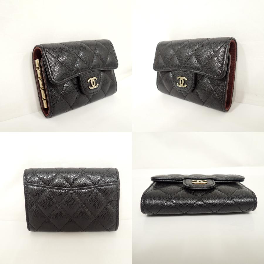CHANEL（シャネル） キーケース キャビアスキン マトラッセ ブラック