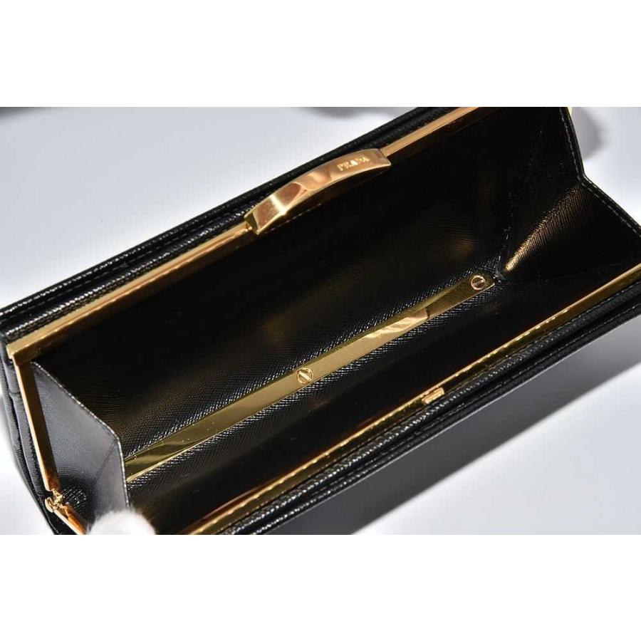 SAFFIANO（PRADA） プラダ サフィアーノ メタル PRADAロゴ がま口長