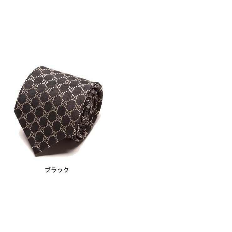 GUCCI（グッチ） ネクタイ シルク100％ GGロゴ BLACK ブランド メンズ
