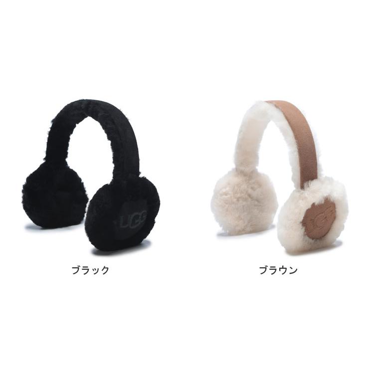 UGG（アグ） イヤーマフ レディース ロゴ 刺繍 シープスキン ボア