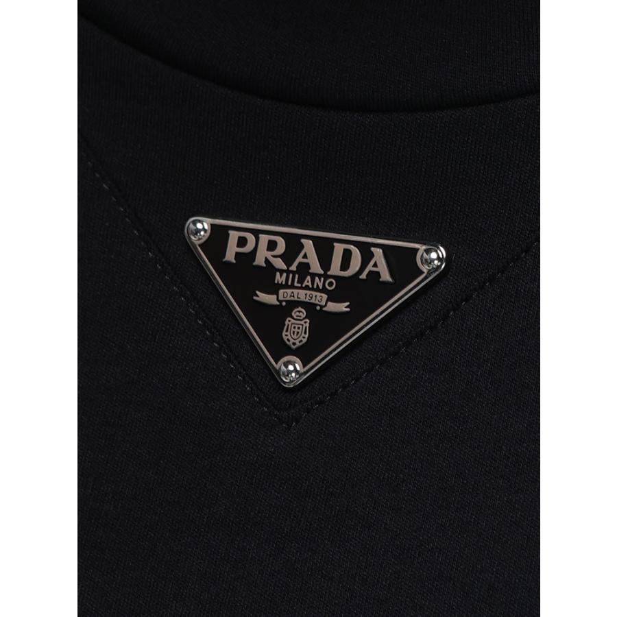 PRADA（プラダ） Tシャツ メンズ トライアングル ロゴ プレート クルー