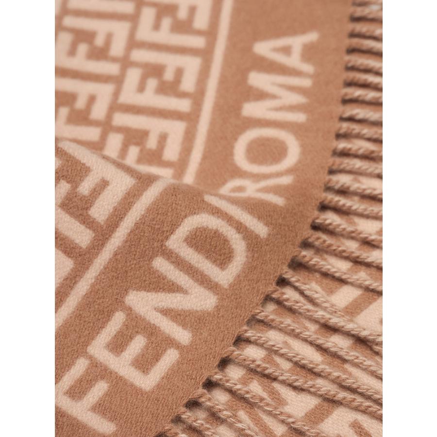FENDI（フェンディ） マフラー レディース カシミヤ混 ズッカ柄 総柄