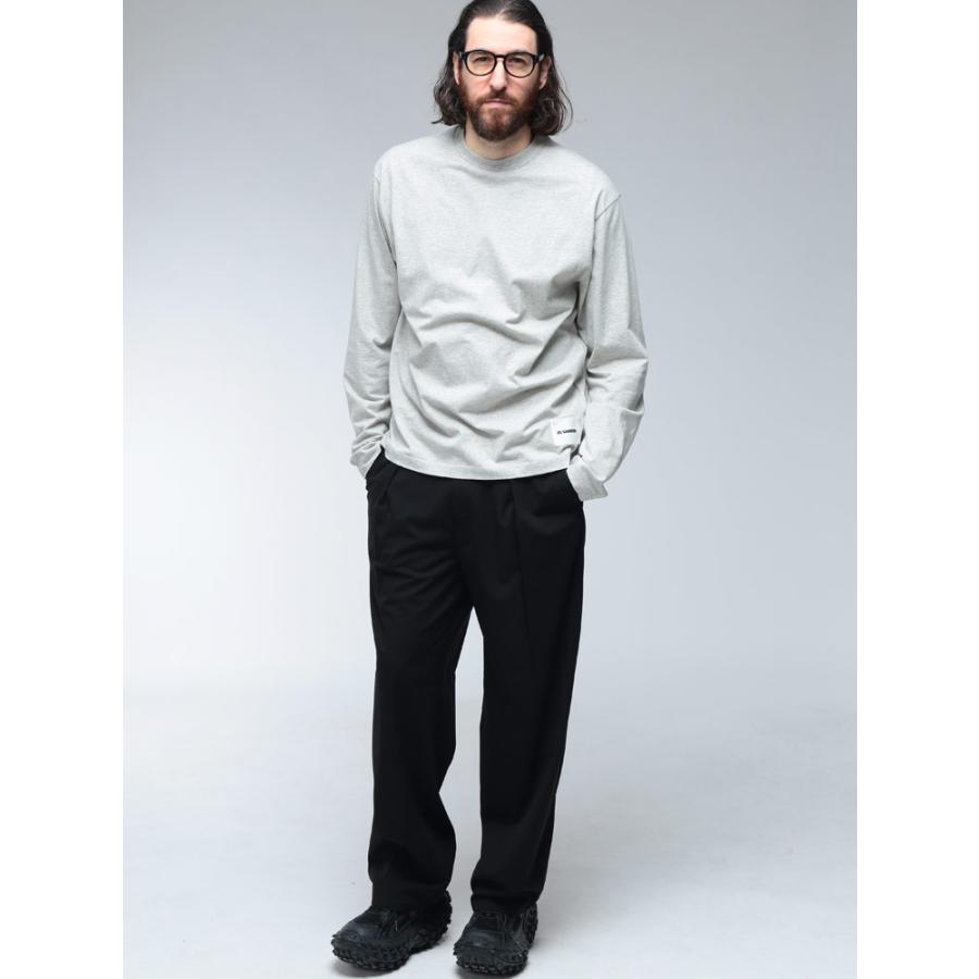 JIL SANDER（ジルサンダー） ロンT メンズ ロゴ タグ クルーネック