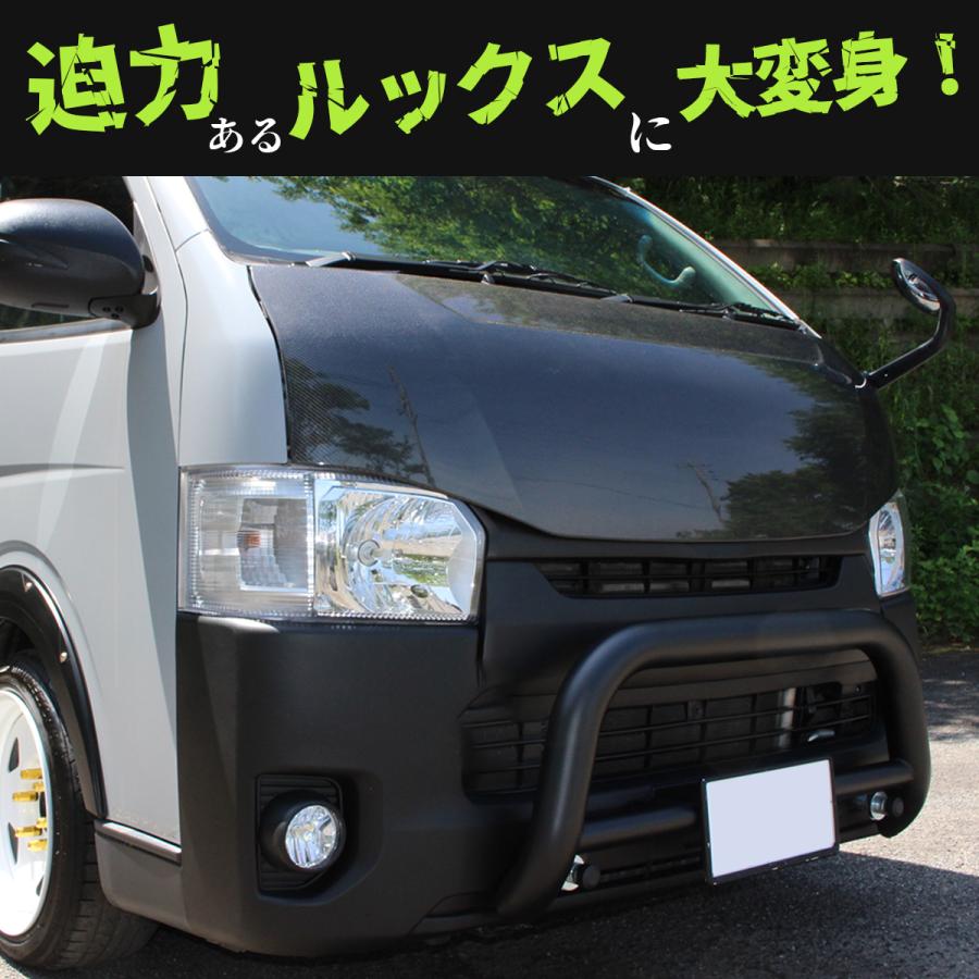 ハイエース ボンネット バッドフェイス カーボン製 全型対応 リアル