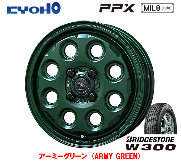 BRIDGESTONE W300 145/80R12 80/78N タイヤホイールセット×4本セット