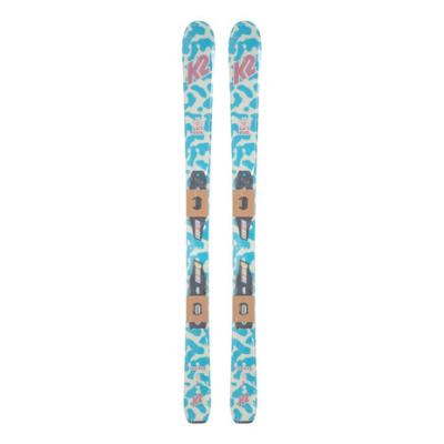 ジュニアスキーセット K2 136cm 24-24.5cm ストック付 k2 スキー