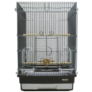 HOEI 鳥かご 35手のりステンレス ホワイト （37×41．5×54