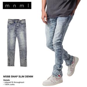 mnml（ミニマル） デニムパンツ スキニー スリム 裾ジップ Gパン