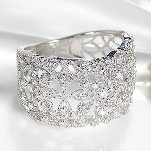 pt900 プラチナ 指輪 リング ダイヤモンド ダイヤ 0.55ct 透かし