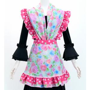 フラメンコ ピキージョ・エプロンセット 水玉 グリーン×ホワイト PA-3