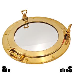 イタリア製 真鍮丸窓(透明ガラス) 金色 ゴールド 磨き仕上げ マリン