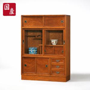 茶箪笥 和茶棚 花月 MK4471 幅85cm 欅 ケヤキ 静岡県産 : 戸田家具