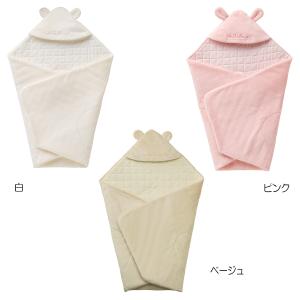 ポイント10倍！ミキハウス ニットジャカード アフガン おくるみ