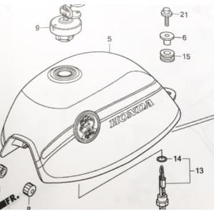 ホンダ（HONDA） モンキー50周年スペシャル(AB27) 白/赤用エンブレム付