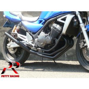 プリティー SUZUKI イナズマ400 ショート管 70π マフラー ブラック