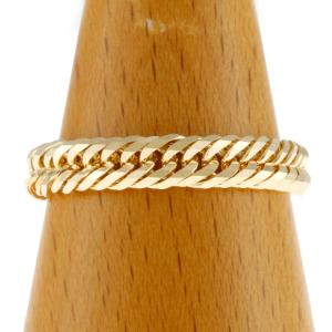 18金リング K18 12面トリプル喜平リング 日本製 (9号、内径15.66mm 外