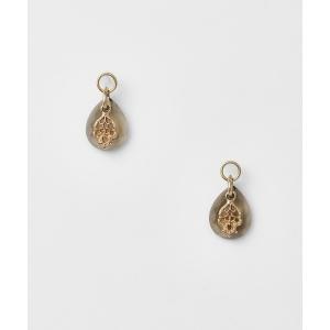 agete（アガット） チャーム K10パールピアスチャーム レディース