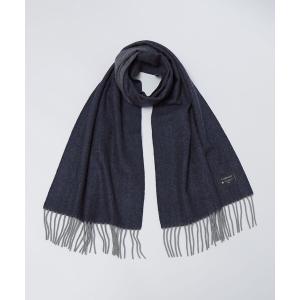 FERRAGAMO（フェラガモ） バイカラースカーフ SFロゴ フリンジ付き