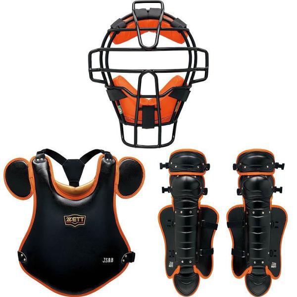 ゼット（ZETT） ジュニア用軟式キャッチャー防具3点セット ブラック