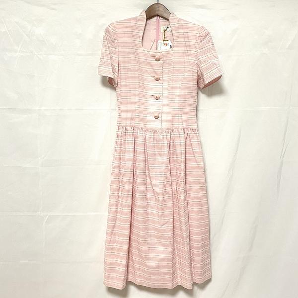 snc 銀座マギー ワンピース 半袖 ボーダー ロング 9 ピンク レディース