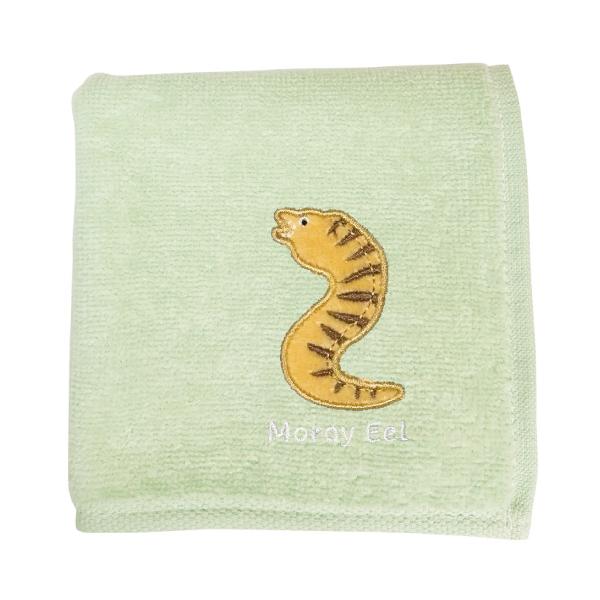 アクアチック 刺繍 ハンカチ ウツボ / ハンドタオル 綿 ギフト タオル