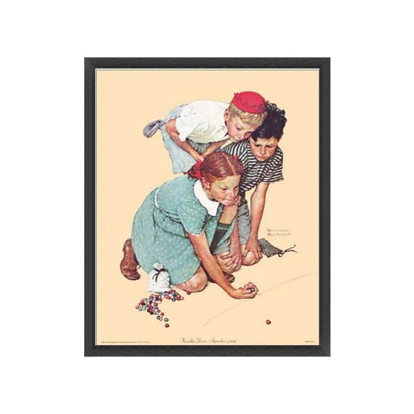 Knuckles Down（ノーマン ロックウェル） 額装品 ウッドベーシック